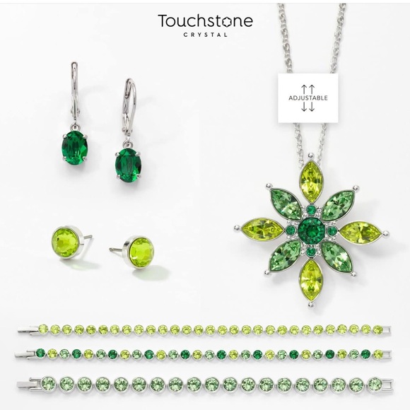 Touchstone Crystal by Swarovski  GREENERY mini ice bracelet  BNIB gorgeous - Picture 2 of 2